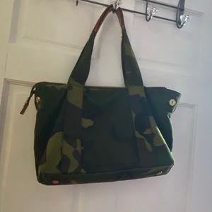 M.Z. Wallace green army shoulder bag